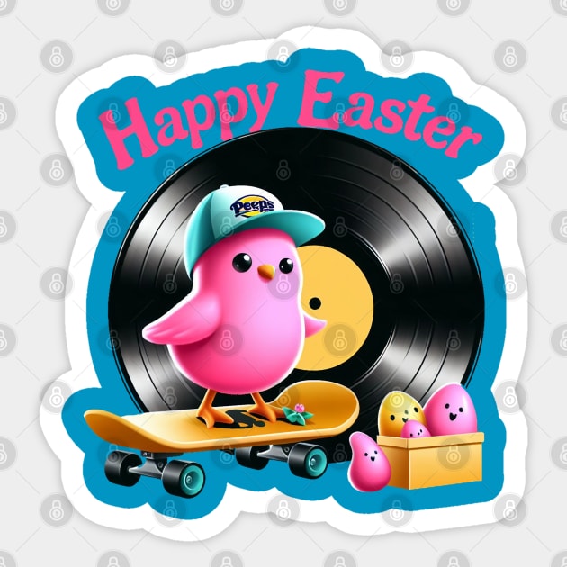 easter peeps vinyl Sticker by BukovskyART